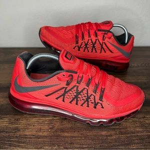 Nike Air Max 2015 Men’s Sz 11 University Red Black Sneakers Shoes Light Wear